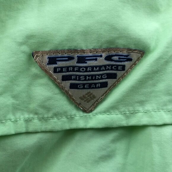 Columbia Mens PFG Fishing Shirt Size XXL Outdoors Activewear Green Short Sleeve - Picture 6 of 16